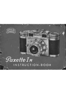 Braun Paxette 1 m manual. Camera Instructions.